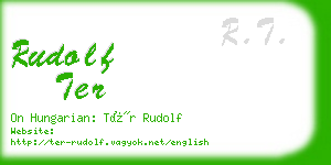 rudolf ter business card